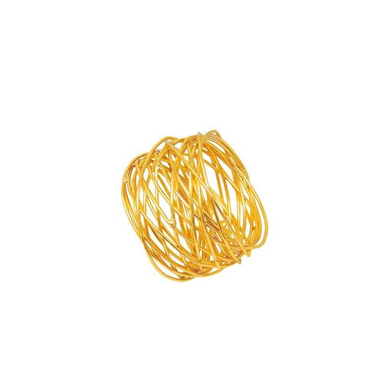 Dekorative Servietringe – 12 Stk. - Guld