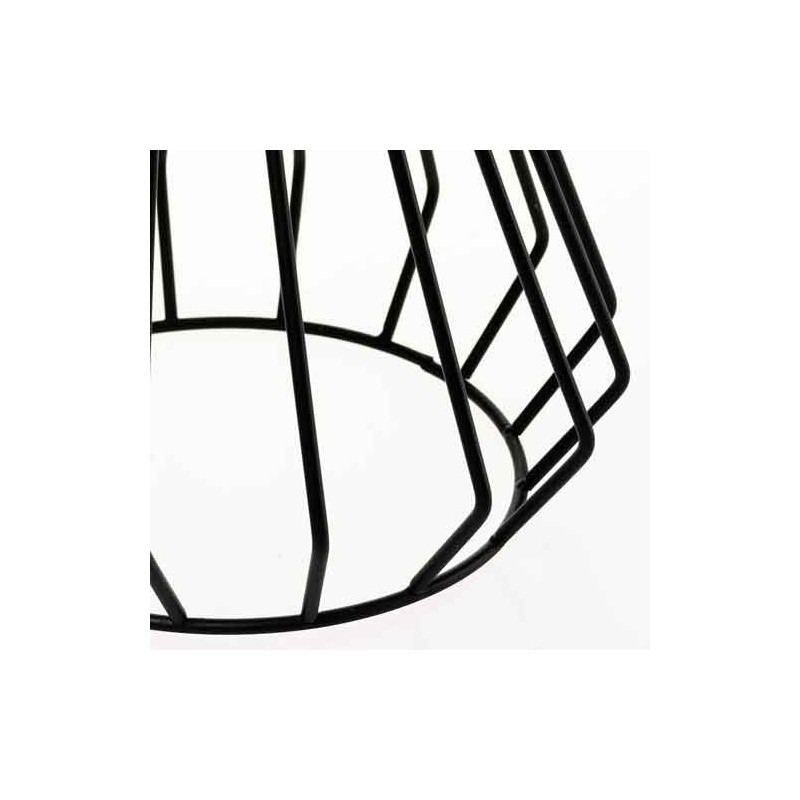 Moderne Shiny Diamond Design Bordlampe Inkl. Stofskærm - Sort