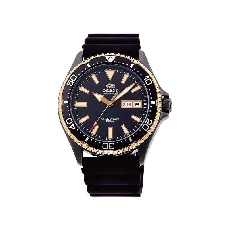 Orient Kamasu Sort Guld RA-AA0005B19B