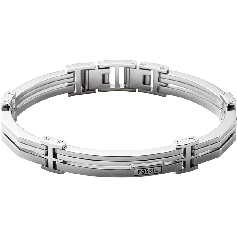 Stilfuldt Fossil Armbånd Til Mænd – 18 cm. - Ædelstål